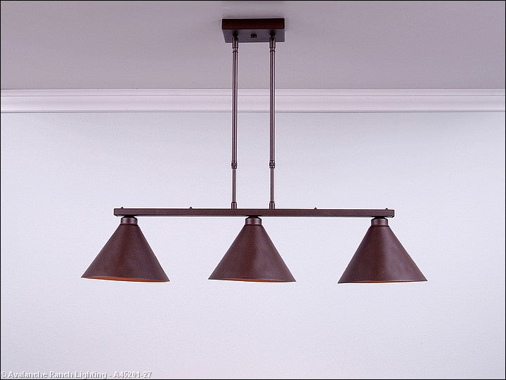Avalanche Ranch Canyon-Rustic Plain A45201-27 Pendant Light - Rustic Brown