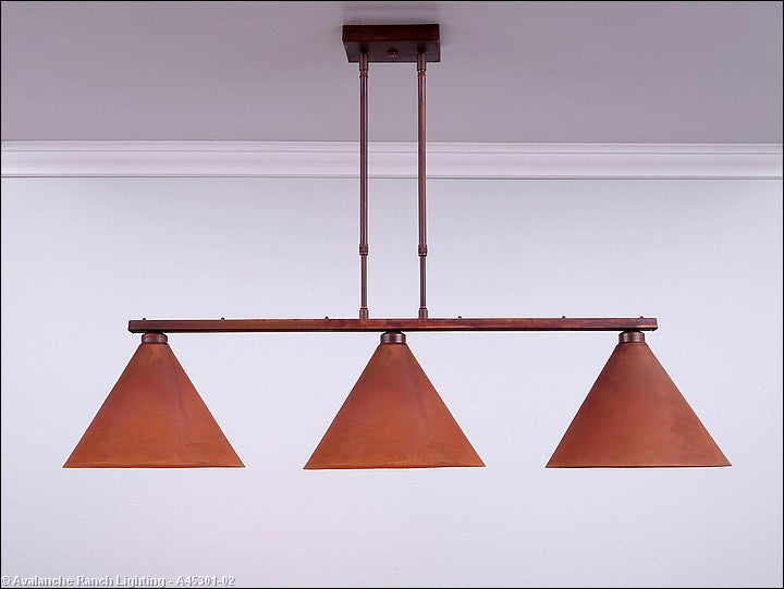 Avalanche Ranch Canyon-Rustic Plain A45301-02 Pendant Light - Rust Patina