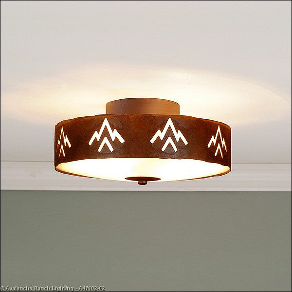 Avalanche Ranch Ridgemont-Deception Pass A47102-02 Ceiling Light - Rust Patina