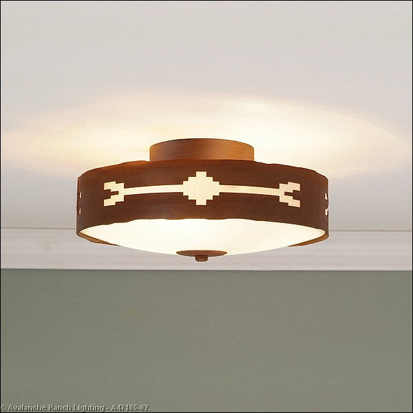 Avalanche Ranch Ridgemont-Del Rio A47185-02 Ceiling Light - Rust Patina