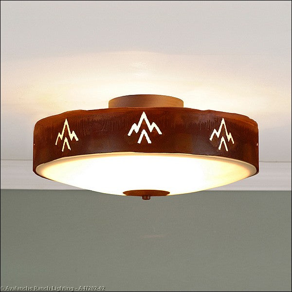 Avalanche Ranch Ridgemont-Deception Pass A47202-02 Ceiling Light - Rust Patina