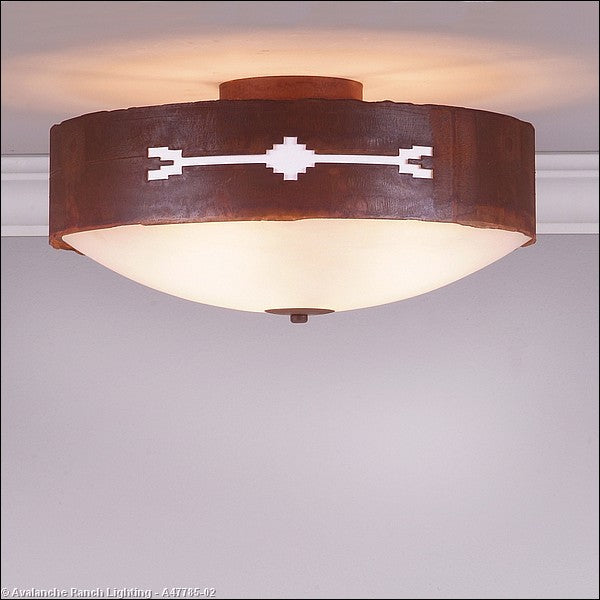 Avalanche Ranch Ridgemont-Del Rio A47785-02 Ceiling Light - Rust Patina