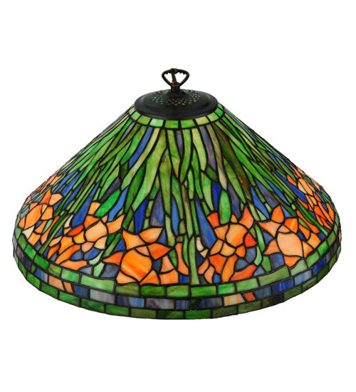 Meyda Tiffany Hanging Daffodil 31094 Pendant Light - Mahogany Bronze