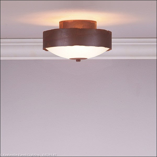 Avalanche Ranch Ridgemont-Rustic Plain Rust Patina A47901-02 Ceiling Light - Rust Patina