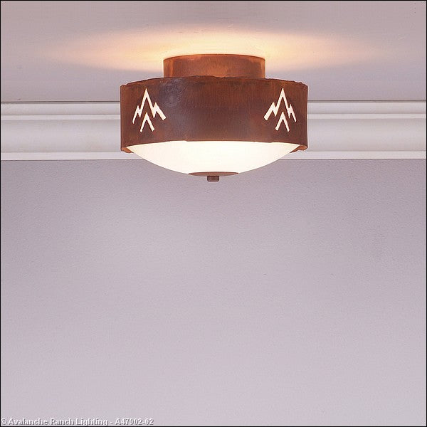 Avalanche Ranch Ridgemont-Deception Pass A47902-02 Ceiling Light - Rust Patina