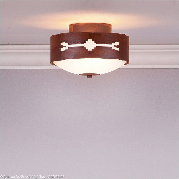 Avalanche Ranch Ridgemont-Del Rio A47985-02 Ceiling Light - Rust Patina