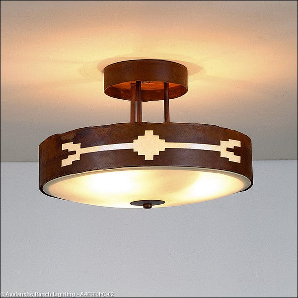 Avalanche Ranch Crestline-Del Rio A48385FC-02 Ceiling Light - Rust Patina