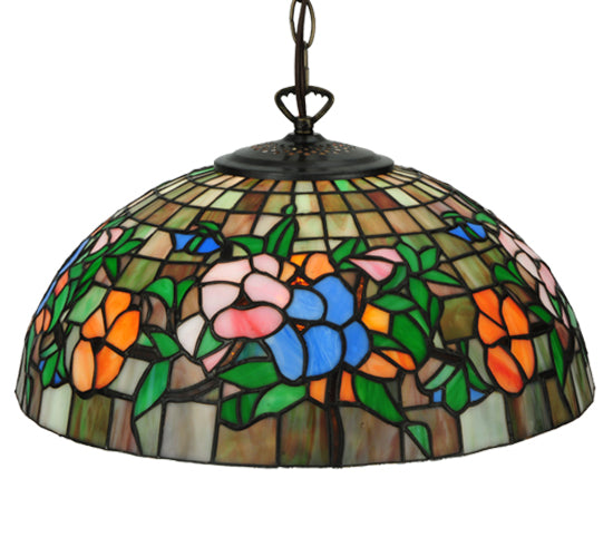 Meyda Tiffany Hanging Pansy 31105 Pendant Light - Mahogany Bronze