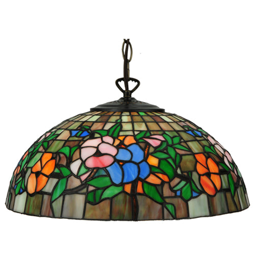 Meyda Tiffany Hanging Pansy 31105 Pendant Light - Mahogany Bronze