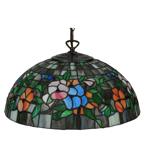 Meyda Tiffany Hanging Pansy 31105 Pendant Light - Mahogany Bronze