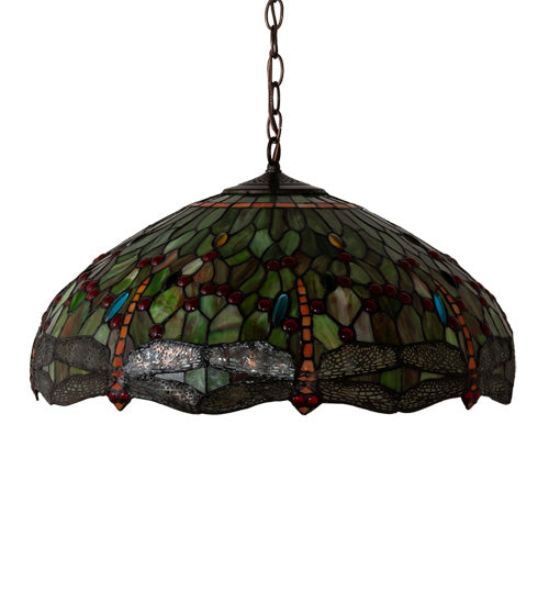 Meyda Tiffany Tiffany Hanginghead Dragonfly 31108 Pendant Light - Mahogany Bronze