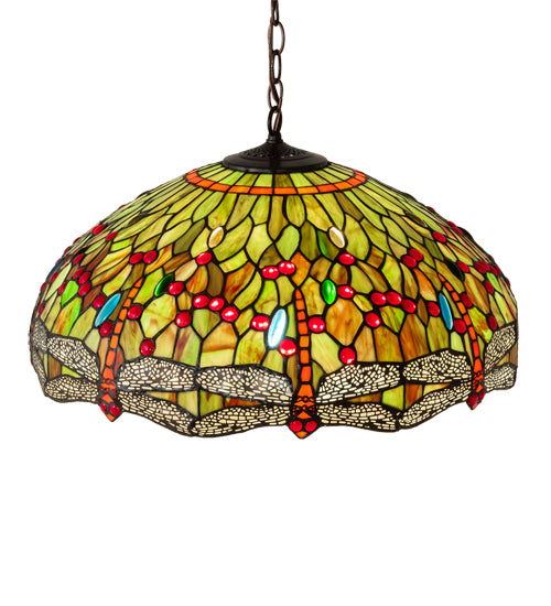 Meyda Tiffany Tiffany Hanginghead Dragonfly 31108 Pendant Light - Mahogany Bronze