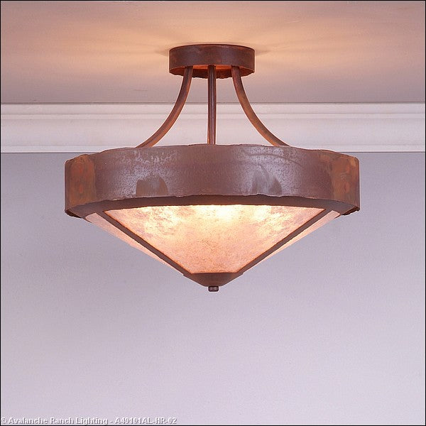 Avalanche Ranch Ridgemont-Rustic Plain Rust Patina A49101AL-HR-02 Ceiling Light - Rust Patina