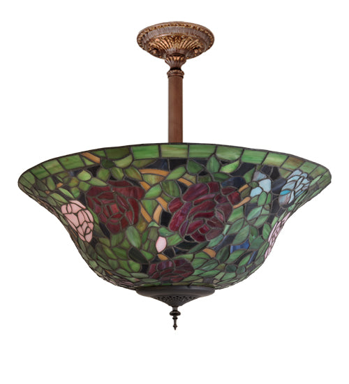 Meyda Tiffany Tiffany Rosebush 31123 Ceiling Light - Antique Copper