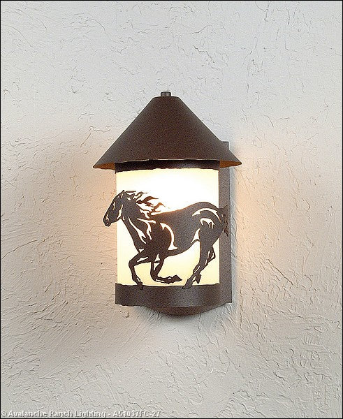 Avalanche Ranch Lighting A51037FC-27 Vista-Horse Exterior - Wall Mt./Flush Outdoor Bronze / Dark