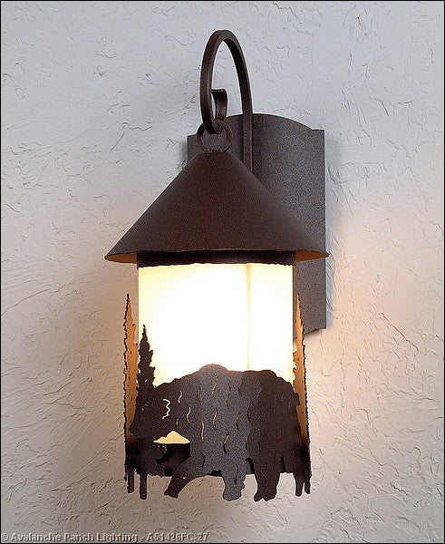 Avalanche Ranch Lighting A51426FC-27 Vista-Bear One Light Wall Sconce Outdoor Bronze / Dark