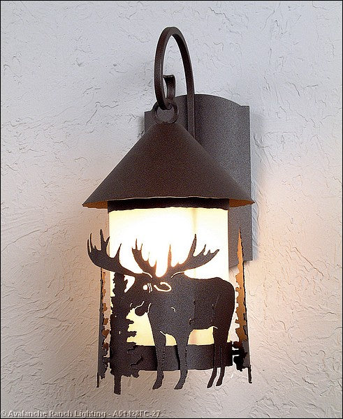Avalanche Ranch Lighting A51428FC-27 Vista-Moose One Light Wall Sconce Outdoor Bronze / Dark