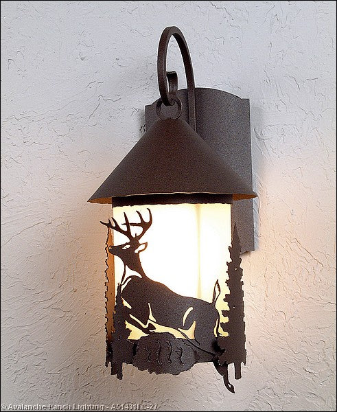 Avalanche Ranch Lighting A51431FC-27 Vista-Deer One Light Wall Sconce Outdoor Bronze / Dark