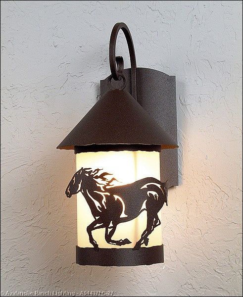 Avalanche Ranch Lighting A51437FC-27 Vista-Horse One Light Wall Sconce Outdoor Bronze / Dark