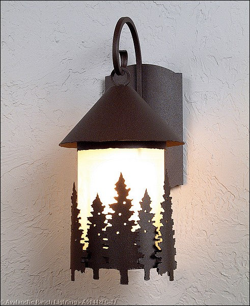 Avalanche Ranch Lighting A51442FC-27 Vista-Pine Tree One Light Wall Sconce Outdoor Bronze / Dark