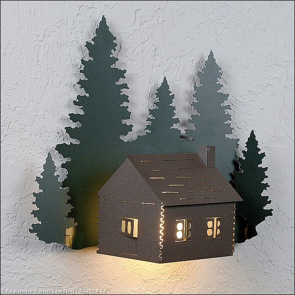 Avalanche Ranch Lighting A52024-74 Crestline-Cabin One Light Wall Sconce Outdoor Bronze / Dark