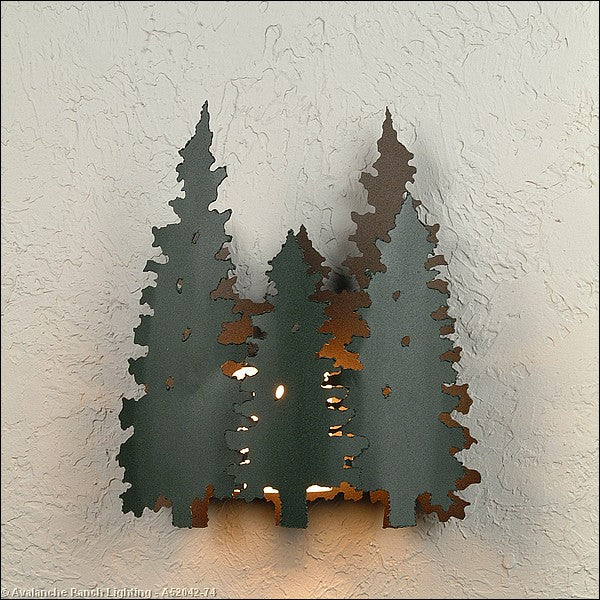Avalanche Ranch Lighting A52042-74 Crestline-Pine Tree One Light Wall Sconce Outdoor Bronze / Dark