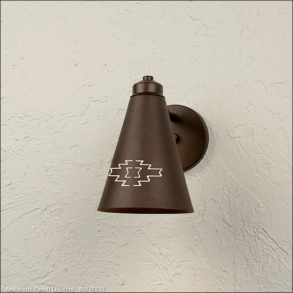 Avalanche Ranch Lighting A52484-27 Canyon-Pueblo One Light Wall Sconce Outdoor Bronze / Dark