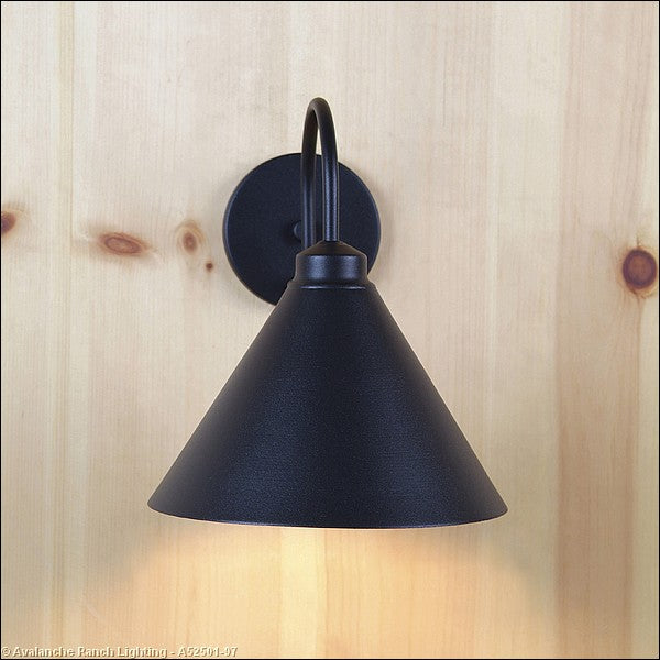 Avalanche Ranch Lighting A52501-97 Canyon-Rustic Plain One Light Wall Sconce Outdoor Black