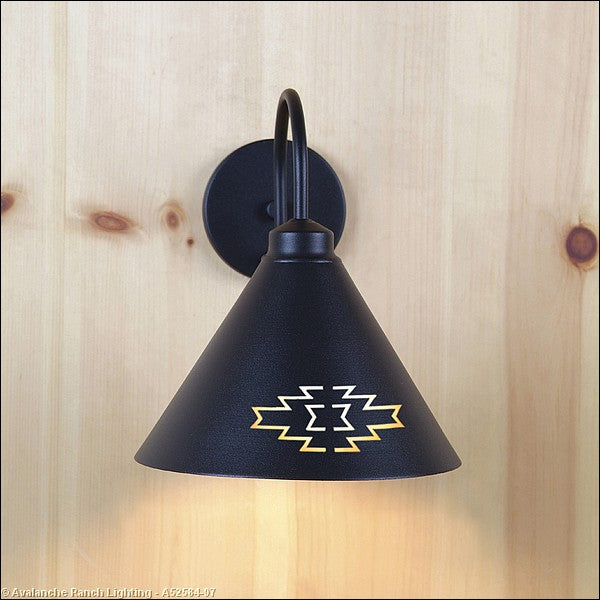 Avalanche Ranch Lighting A52584-97 Canyon-Pueblo One Light Wall Sconce Outdoor Black