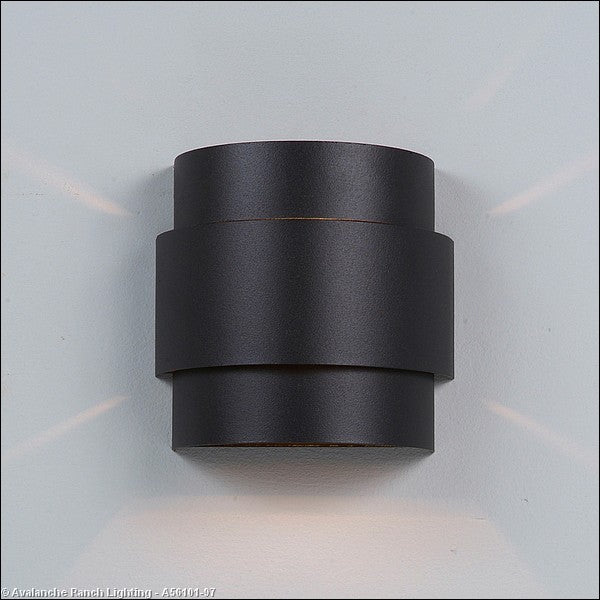 Avalanche Ranch Lighting A56101-97 Northridge-Rustic Plain One Light Wall Sconce Outdoor Black