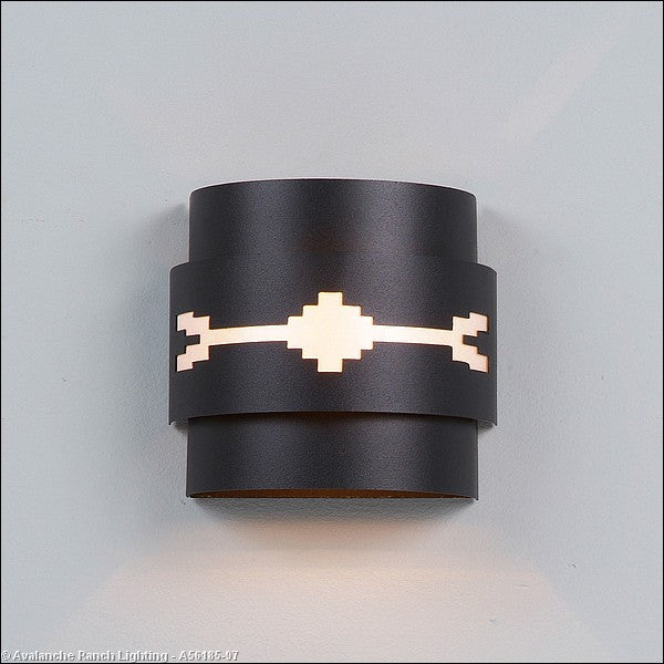 Avalanche Ranch Lighting A56185-97 Northridge-Del Rio One Light Wall Sconce Outdoor Black