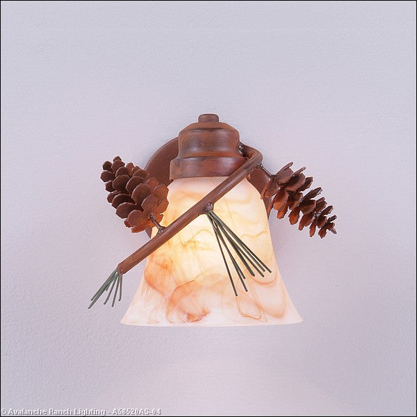 Avalanche Ranch Sienna-Pine Cone A58520AS-04 Wall Light - Pine Green/Rust Patina