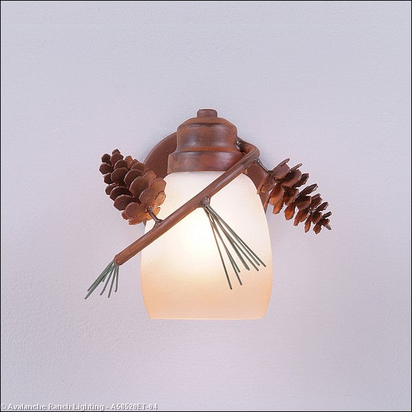 Avalanche Ranch Sienna-Pine Cone A58520ET-04 Wall Light - Pine Green/Rust Patina