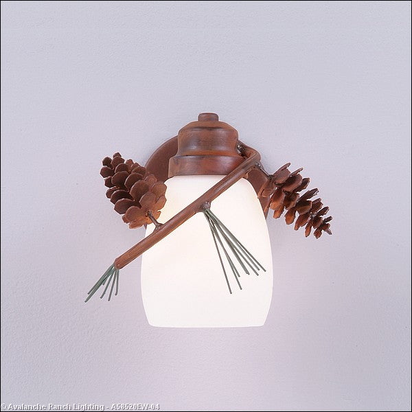 Avalanche Ranch Sienna-Pine Cone A58520EW-04 Wall Light - Pine Green/Rust Patina