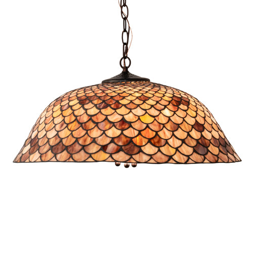 Meyda Tiffany Tiffany Fishscale 31160 Pendant Light - Mahogany Bronze