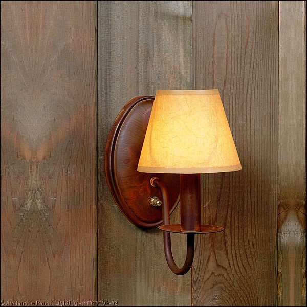 Avalanche Ranch Diablo-Rustic Plain H13101OP-02 Wall Light - Rust Patina