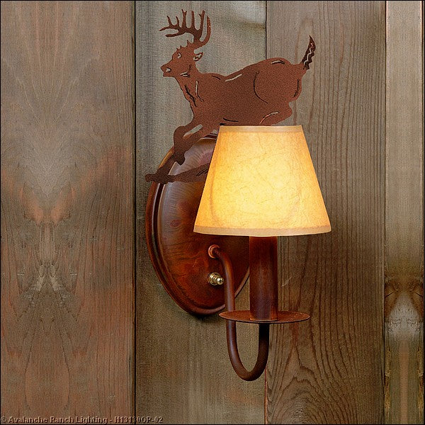 Avalanche Ranch Diablo-Moun Deer H13130OP-02 Wall Light - Rust Patina