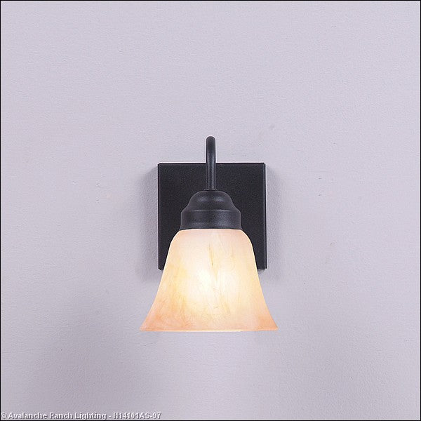 Avalanche Ranch Wasatch-Rustic Plain Black Iron H14101AS-97 Wall Light - Black Iron