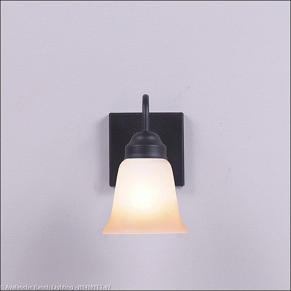 Avalanche Ranch Wasatch-Rustic Plain Black Iron H14101TT-97 Wall Light - Black Iron