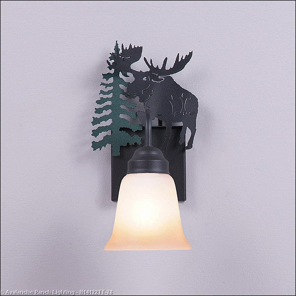 Avalanche Ranch Wasatch-Alaska Moose Hunter Green/Black Iron H14122TT-78 Wall Light - Hunter Green/Black Iron