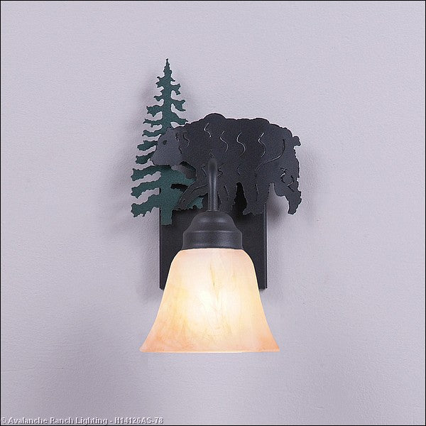 Avalanche Ranch Wasatch-Bear Hunter Green/Black Iron H14126AS-78 Wall Light - Hunter Green/Black Iron