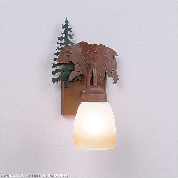 Avalanche Ranch Wasatch-Bear Cedar Green/Rust Patina H14126ET-03 Wall Light - Cedar Green/Rust Patina