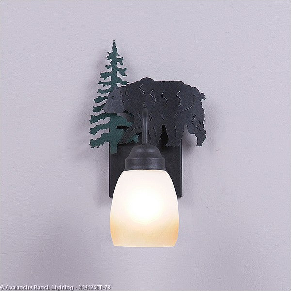 Avalanche Ranch Wasatch-Bear Hunter Green/Black Iron H14126ET-78 Wall Light - Hunter Green/Black Iron