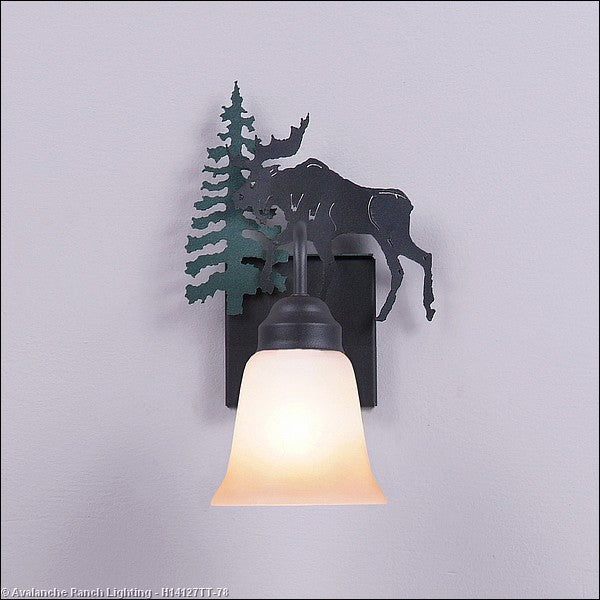 Avalanche Ranch Wasatch-Mountain Moose Hunter Green/Black Iron H14127TT-78 Wall Light - Hunter Green/Black Iron