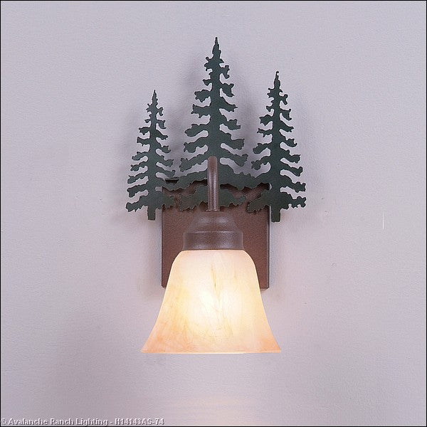 Avalanche Ranch Wasatch-Cedar Tree Forest Green/Rustic Brown H14143AS-74 Wall Light - Forest Green/Rustic Brown