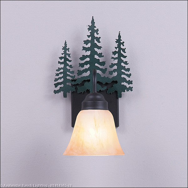 Avalanche Ranch Wasatch-Cedar Tree Hunter Green/Black Iron H14143AS-78 Wall Light - Hunter Green/Black Iron