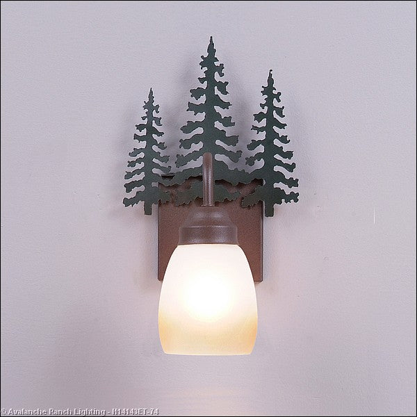 Avalanche Ranch Wasatch-Cedar Tree Forest Green/Rustic Brown H14143ET-74 Wall Light - Forest Green/Rustic Brown