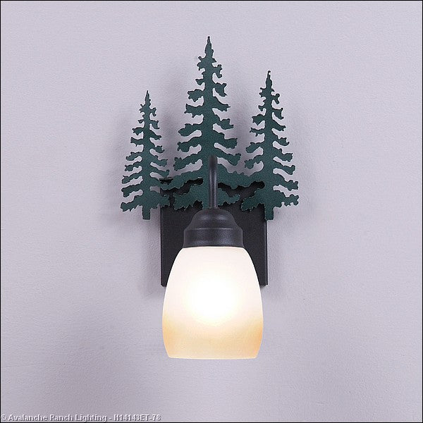 Avalanche Ranch Wasatch-Cedar Tree Hunter Green/Black Iron H14143ET-78 Wall Light - Hunter Green/Black Iron