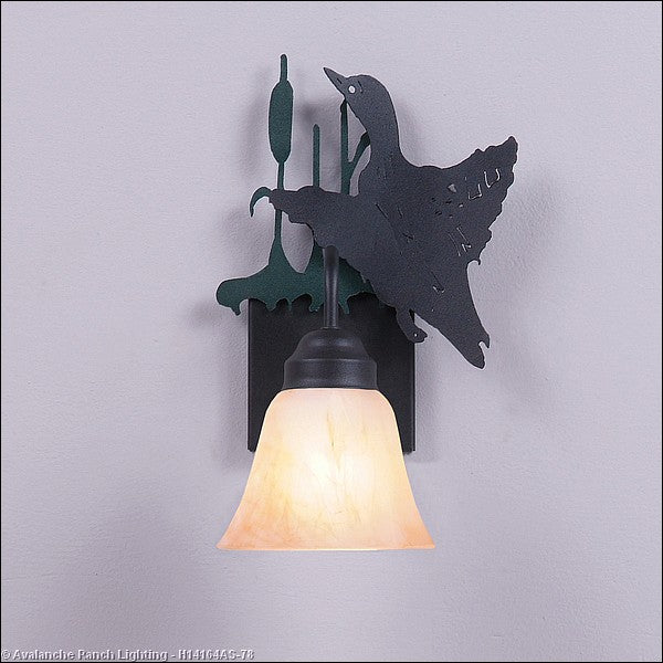 Avalanche Ranch Wasatch-Loon Hunter Green/Black Iron H14164AS-78 Wall Light - Hunter Green/Black Iron