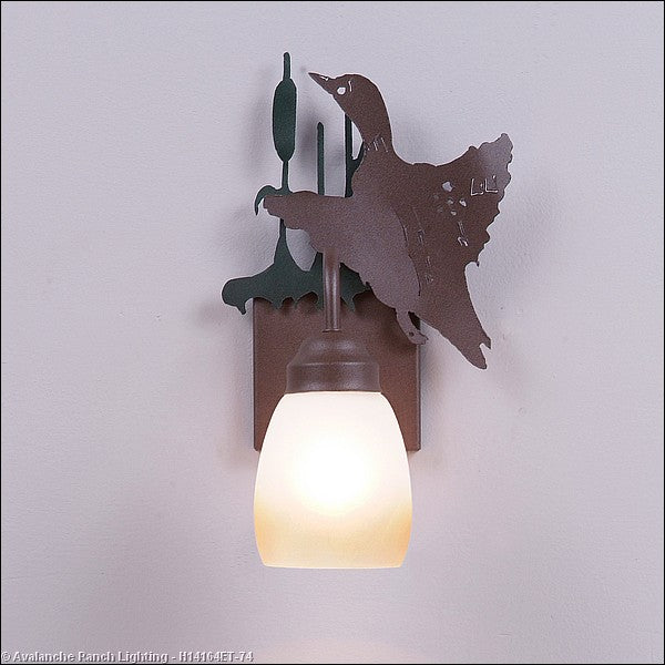 Avalanche Ranch Wasatch-Loon Forest Green/Rustic Brown H14164ET-74 Wall Light - Forest Green/Rustic Brown